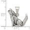 Sterling Silver Antiqued Wolf Charm Pendant Jewelry 19mm x 21mm
